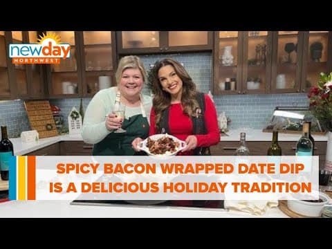 Spicy bacon wrapped date dip makes a delicious holiday tradition