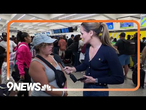 Airport travelers react to global IT outage