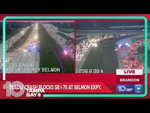 At least 3 dead in crash on I-75 SB near Selmon Expressway