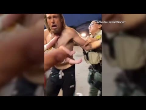 Caught on video: Man runs from deputies in Spring Valley with baby in arms