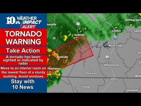 Watch Live || Tornado Warning in effect for McCreary County, KY until noon