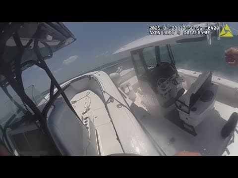 Police stop runaway boat in daring rescue in Florida