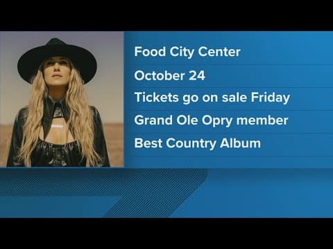 Lainey Wilson to perform at Food City Center in October