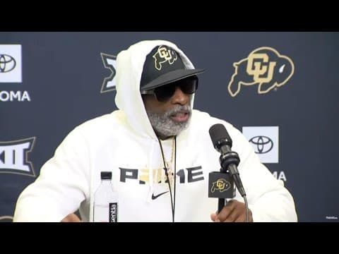 Deion Sanders holds news conference ahead of CU spring game