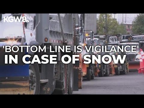 Oregon transportation bureau crews caution drivers to be vigilant ahead of possible snow