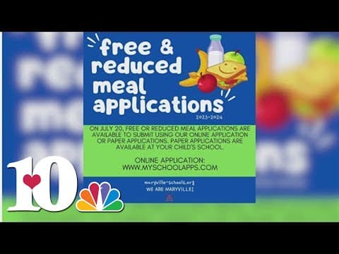 Maryville City Schools reminds parents to fill out applications for free or reduced meals