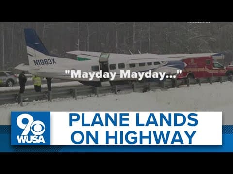 Audio from pilot who landed plane on highway in Virginia