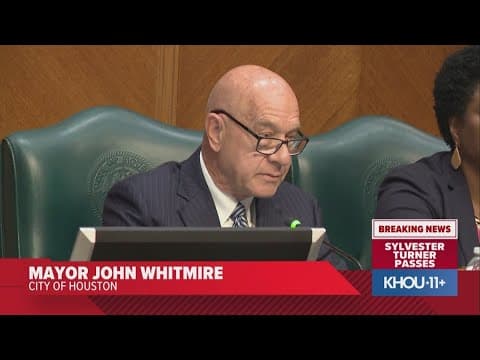 Houston City Hall reacts to former Mayor Sylvester Turner's death