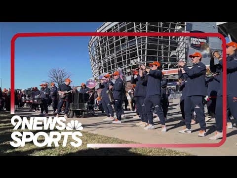 Denver Broncos’ Stampede Drum Line Performs Before Colts Game