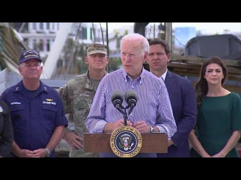 Biden tours hurricane-ravaged Florida