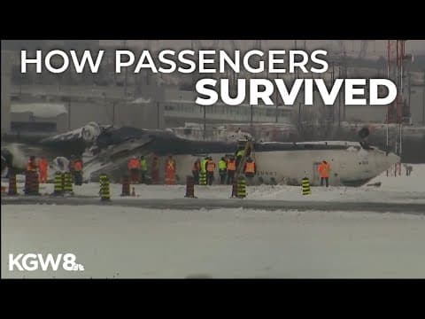 Crew, plane engineering praised after no fatalities in Toronto plane flip