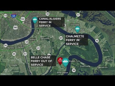Belle Chasse Ferry out of service