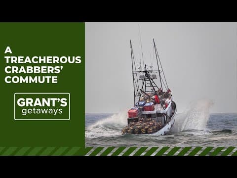 Crabbers' treacherous commute across the Tillamook Bay bar on Oregon coast