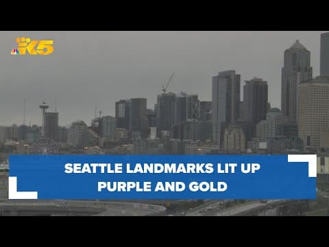 Seattle landmarks to be lit up in purple and gold all weekend