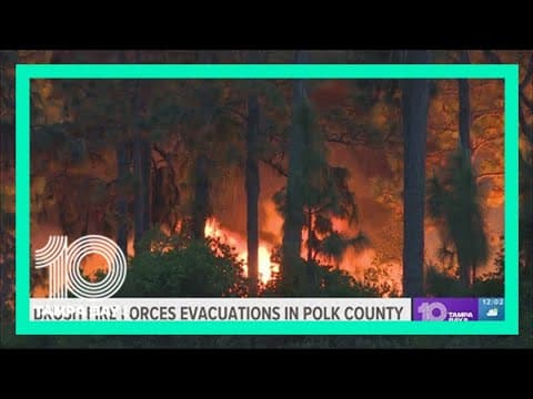 Brush fire forces evacuations in Polk County