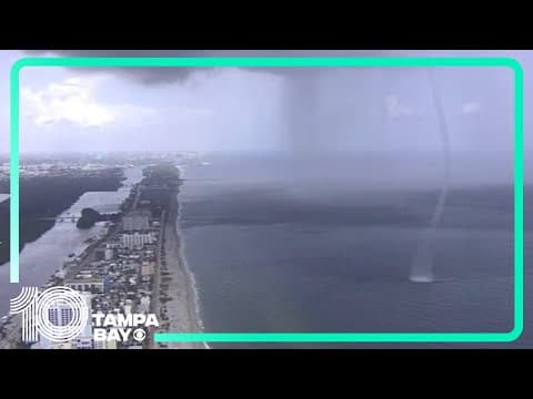 Waterspout sends people scrambling on Hollywood Beach in Florida