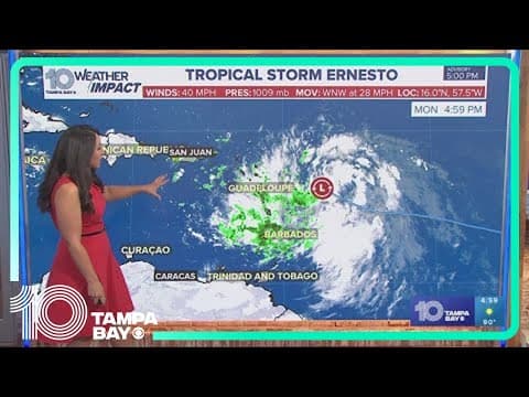 Tracking the Tropics: Tropical Storm Ernesto forms in the Atlantic, NHC says