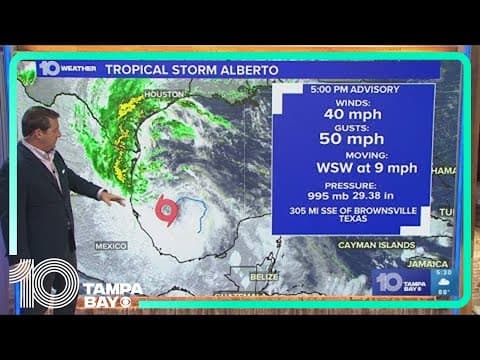 Tracking the Tropics: Tropical Storm Alberto picks up 40 mph winds