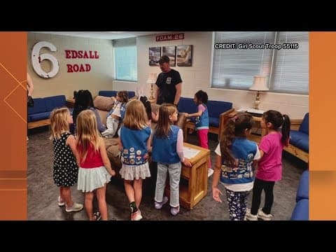 Virginia Girl Scouts visit firefighters at Edsall Road station