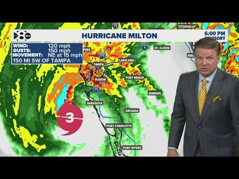 Hurricane Milton hours from landfall in Florida | Latest forecast, path and impact