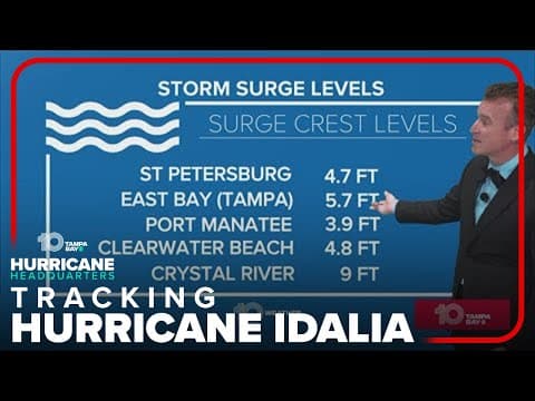 Tracking the Tropics: 11 a.m. Aug. 30 | Storm surge crest levels and what to expect late in Tampa Ba