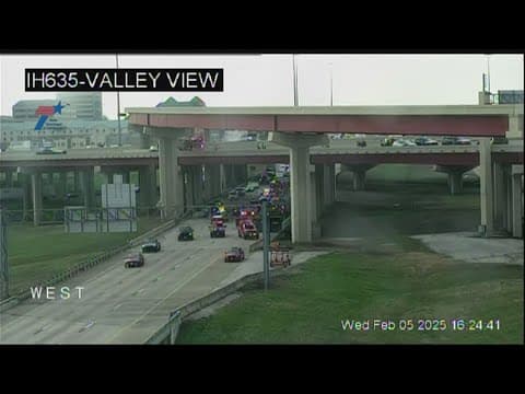 Northbound lanes of George Bush Turnpike at I-635 closed due to accident