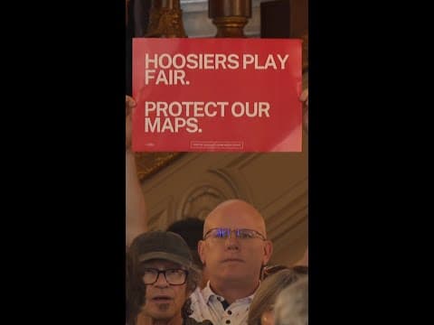 Hoosiers protest redistricting at Indiana Statehouse