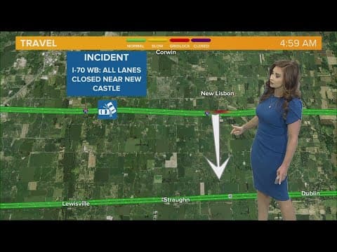 Double semi crash closes all I-70 westbound lanes in Henry County