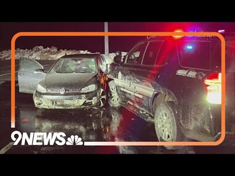 Driver arrested after pursuit, crashing into police car