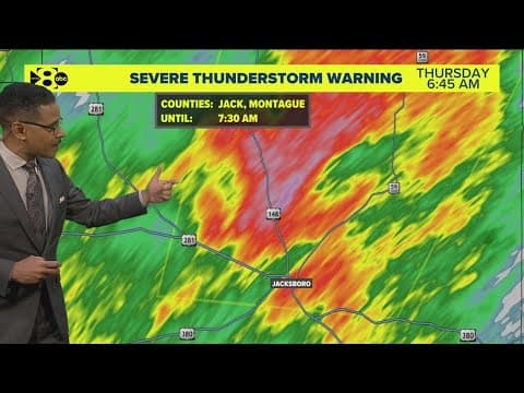 DFW Weather: Severe storms spotted west of Dallas-Fort Worth