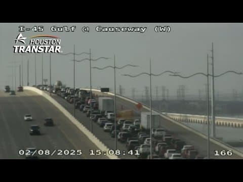 Weekend construction causing big delays getting off Galveston Island