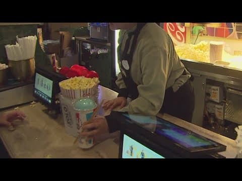 Theater chains working to revive box office with novelty popcorn buckets