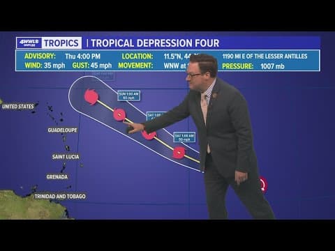 Thursday evening tropical update: TS Bret and TD 4 updates