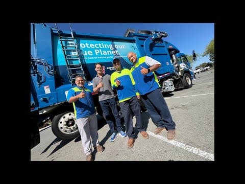 Veteran trash truck driver celebrates top honor with electric upgrade