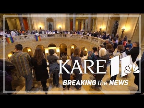 Hundreds show up in support and opposition of Minnesota trans athlete bill