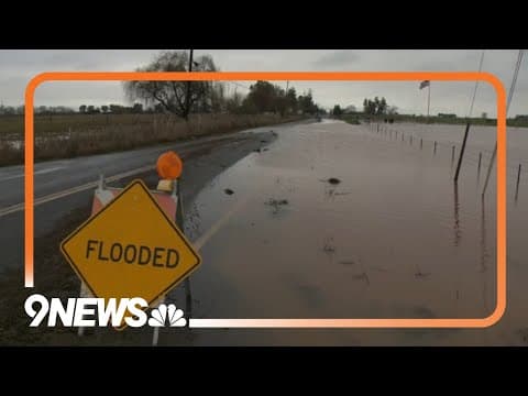 Flooding in California blows out culvert under railroad tracks