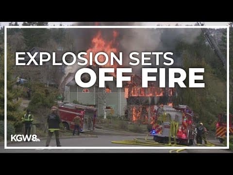 Explosion sets off fire in two homes in Northwest Portland