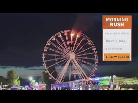 Ferris wheel catches fire at music festival