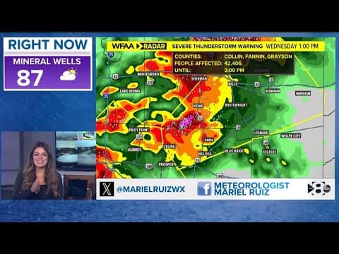LIVE RADAR: Parts of North Texas under a Tornado Watch on Wednesday
