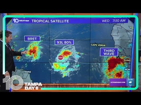 Tracking the Tropics: Hurricane Hunters find Tropical Storm Bret slightly stronger | 5 p.m. Wednesda