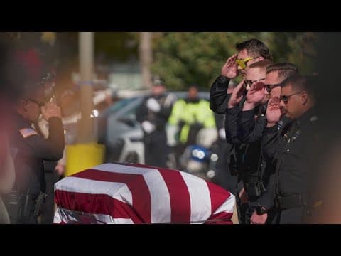 Texas officer killed in line of duty laid to rest with funeral at Rockwall church