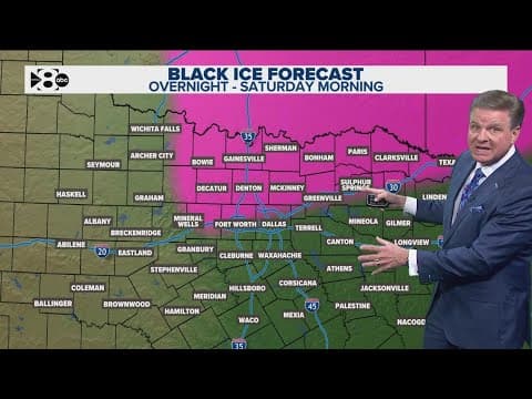 DFW Weather: Snowfall totals across North Texas, black ice likely this weekend