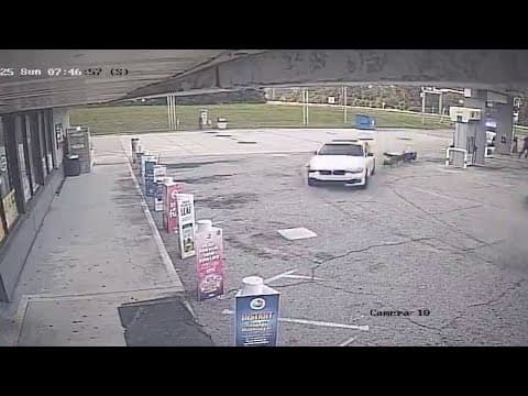 Body camera, surveillance footage show officer, K-9 dragged by man trying to flee from traffic stop