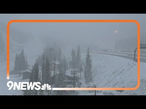 Snow falls in Colorado's mountains