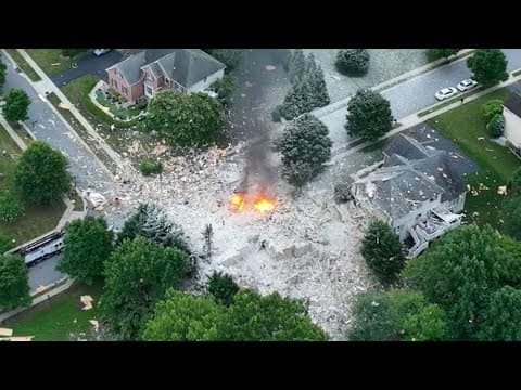 Video captures explosion and aftermath of Maryland home explosion