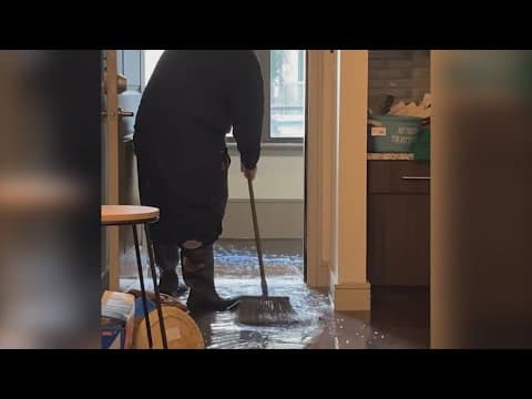 Several downtown Houston apartment residents flooded after pipe breaks between 1st and 2nd floor
