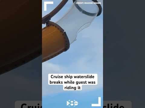 A passenger on board a Royal Caribbean ship was injured when part of a waterslide broke 😱
