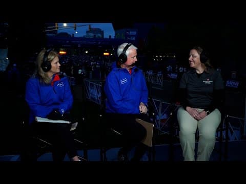 Dr. Paige Ostahowski with IU Health talks medical preparedness at the IU Health 500 Festival Mini-Ma