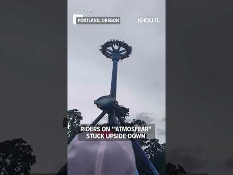 Riders on Oregon amusement park ride stuck upside-down