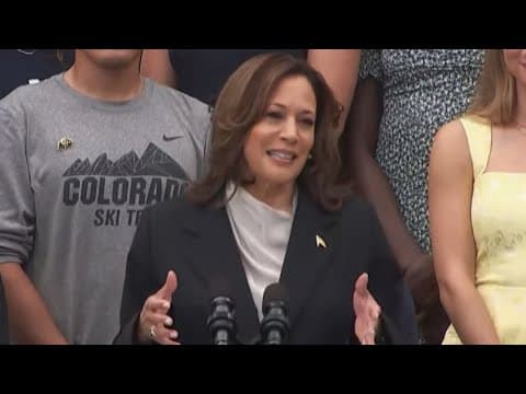 Kamala Harris delivers first public remarks since Joe Biden quit 2024 presidential race